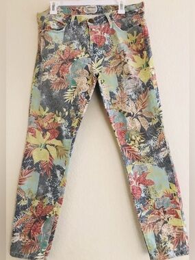 CURRENT/ELLIOTT Tropical Distressed JEANS Size 34